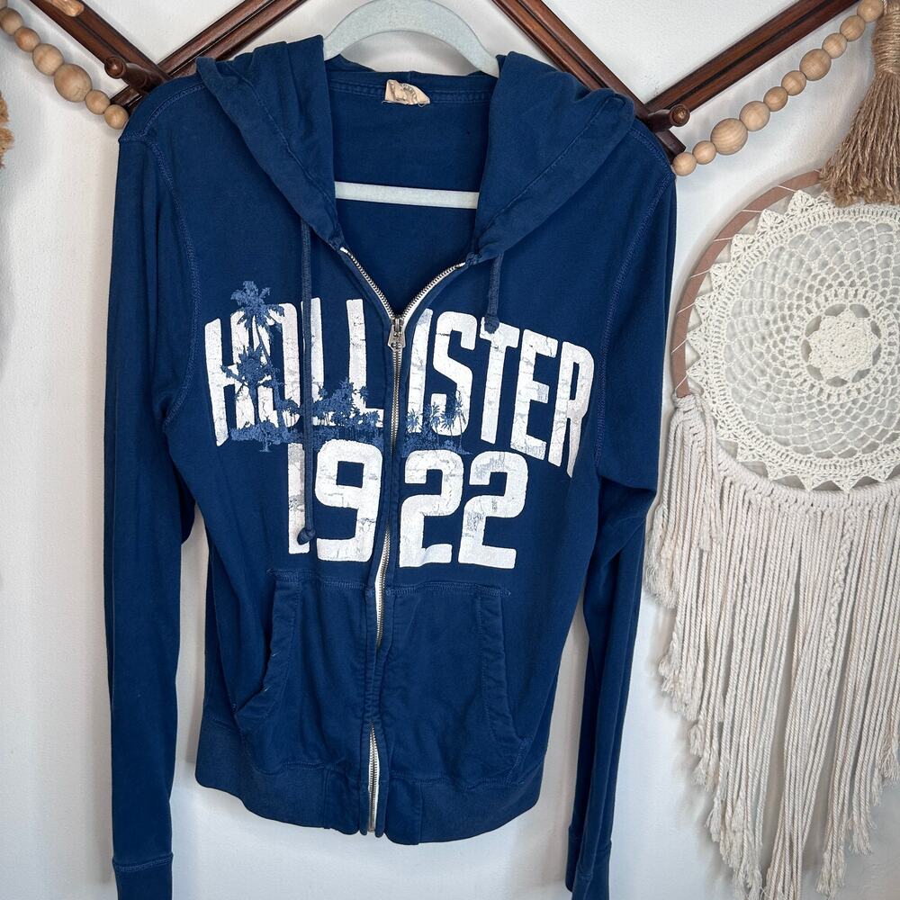 Vintage Y2K Hollister Blue Full Zip Hoodie